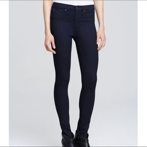 High rise indigo skinny jeans